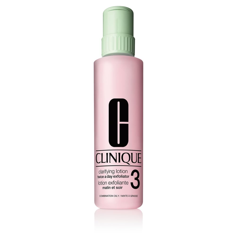 Clinique 3-Step Clarifying Lotion Face Exfoliator 3 Toner With Witch Hazel Salicylic Acid For Combination Oily Skin Types