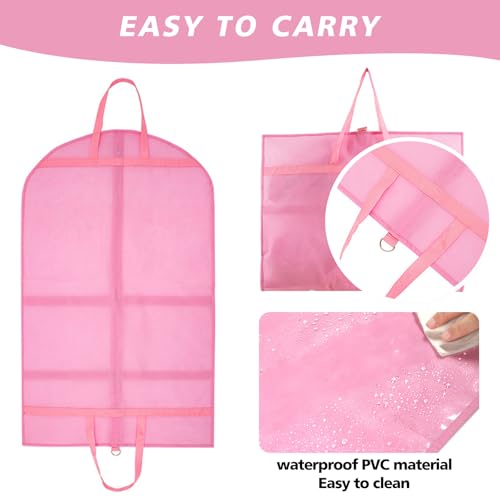4pcs Clear Dance Garment Bags, Foldable Waterproof Clothes Cover Protector With 4 Clear Zipper Pockets 40" Kids Dance Costume Garment Bag For Travel And Dance Competition,Suit,Uniforms,Shirts by LdevotionR - Image 4