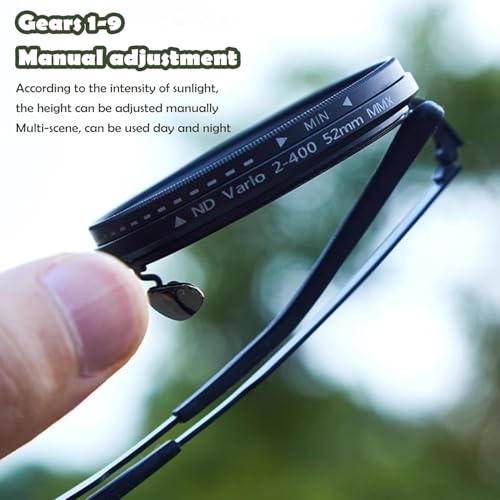 Round Polarized Sunglasses for Men and Women with 1-9 Gears Adjustable ND Filter Lenses Retro Anti-glare4
