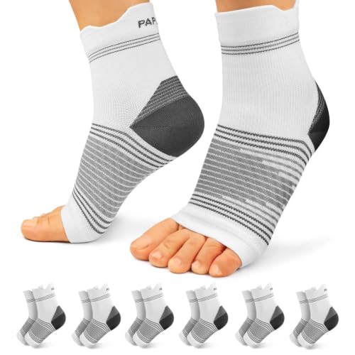PAPLUS 6 Pairs Compression Socks with Arch Support for Plantar Fasciitis