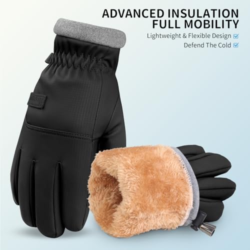 ihuan Kids Winter Waterproof Ski Gloves, Snowboarding Touchscreen Snow Cycling Running Gloves for Boys Girls - Image 4