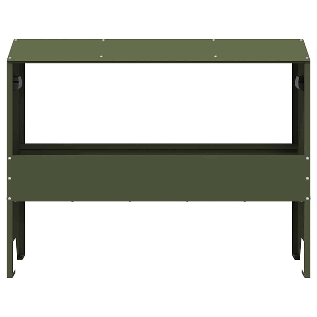 vidaXL Abrevadero para Ganado Verde Oliva 79 x 35 x 62 cm, Comedero Moderno para Ganado, Patio y jardín, Accesorio agrícola, Equipo al Aire Libre
