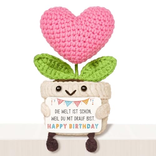 Giftasy Geburtstagsgeschenk für Frauen – Handgehäkelte...