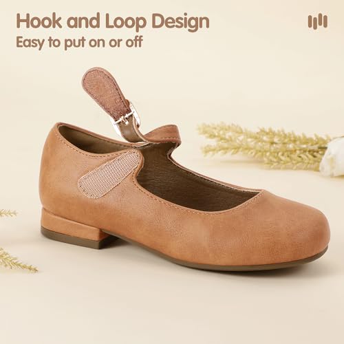 Hehainom Girls Dress Shoes Mary Jane Ballet Flats Little Big Kids Flower Girl Low Heels School Wedding Party Shoes4