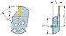 Sandvik Coromant SL70-R123J40B290B-HP Steel CoroCut 41641 Head for Face Grooving Holder, 1.58" Maximum Depth of Cut (Pack of 1)