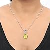 REAL-GEMS 16.50 Ct Oval Cut Natural Yellow Citrine Pendant Necklace for Women 925 Sterling Silver Handmade Jewelry with Chain Solitaire Gemstone #2