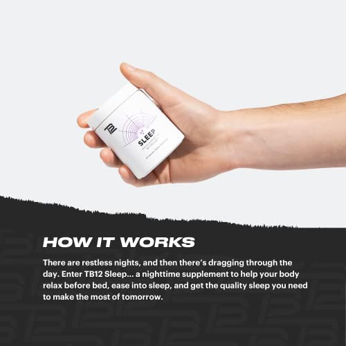TB12 Sleep - Sleep Supplement with Magnesium, L-Theanine, Chamomile, GABA, and Melatonin to Fall Asleep Faster, Promote Relaxation, and Improve Sleep Quality. Stress and Mood Nightly Support - Image 3
