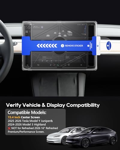 Image of LFOTPP HD Clear Screen Protector (15.4 Inch) for 2024-2026 Tesla Model 3 Highland & 2025-2026 Model Y Juniper, Fit Standard 15.4 inch, Not fit Refreshed 16 inch Screen
