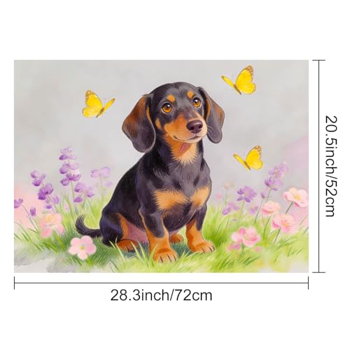 Image of HOMETITUTE Spring Stove Top Cover 28x20 Dachshund Meadow Heat Resistant