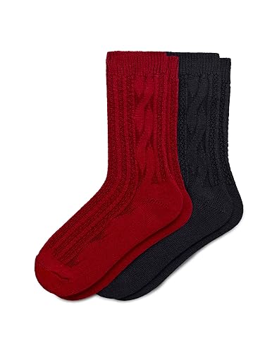 Image of HUE womens Crew Length Boot Socks, 2 Pair Pack