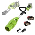 Snowtaros Leaf Blower Cordless, 24V Powerful Electric Leaf Blower with 2 Batteries and Charger, Variable Speed Up to 150MPH, Portable Design for Lawn Care, Patio, Yard, Sidewalk Cleaning, Snow Blowing