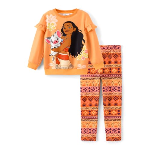Image of Disney Girls Clothes Long Sleeve Sweatshirt Leggings Outfit 2 Piece Set