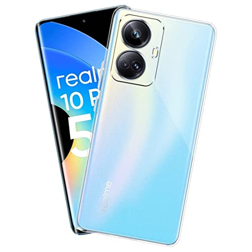 Image of Rubber Back Cover Compatible Model for Realme RMX3686 / 10 Pro Plus 5G - Transparent