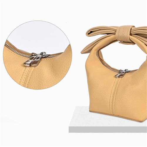 Womens Trendy Bow Handbag Purse Small Vegan Leather Crossbody Shoulder Bag with Chain Crescent Tote Satchel Gifts3