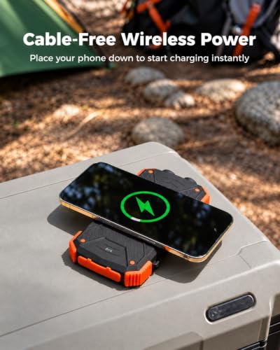 BLAVOR Solar Power Bank 10,000mAh Portable Wireless Charger for Cell Phones - Image 2
