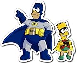 Batman Robin Simpsons Vinyl Bike JDM - Sticker Graphic - Auto, Wall, Laptop, Cell, Truck Sticker for Windows, Cars, Trucks