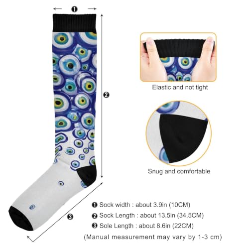 Image of Wusikd Halloween Black Cat Compression Socks for Women and Men Circulation Pumpkin Long Socks for Athletic Running 1