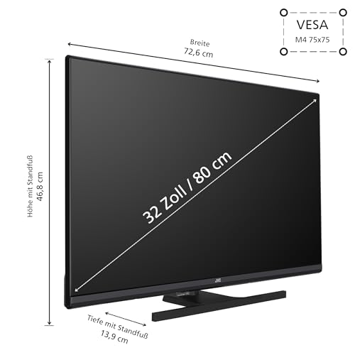 JVC QLED TV 32 Zoll Fernseher Full HD Android Smart TV (HDR, Triple-Tuner, Bluetooth) LT-32VQF545A – Bild 4