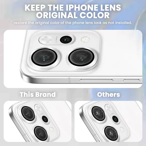 Image of FIRST MART Silver Camera Ring Guard Protector for Oppo Reno 14 Pro | Tempered Glass with Metal Alloy Rings, HD Clear, Scratch Resistant, Case-Friendly | Pack of 1