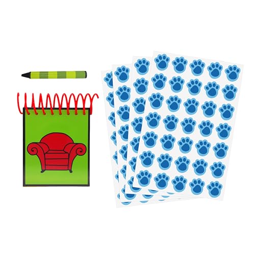 ASVP Shop STEVE - Handy Dandy Notebook With 1 Black Crayon & 140 Paw Stickers