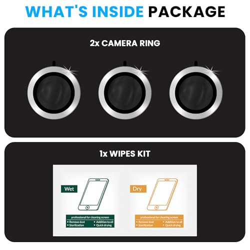 Image of ArmourPro Premium Camera Lens Protector Tempered Glass Compatible For iPhone 17 Pro Tough HD Individual Aluminum Alloy Rings 9H Camera Cover, Scratch-Resistant,Camera Lens Protection| Gray