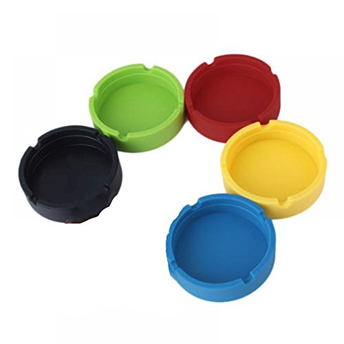 maxgoods Cenicero redondo resistente al calor de alta temperatura la goma de silicona Calidad ecológica de Colorfull