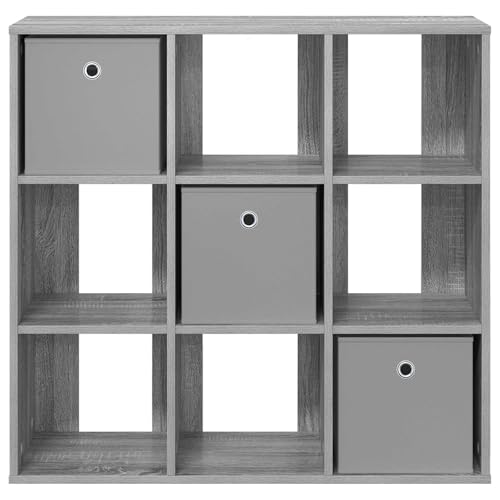 Mueble de salón duradero de madera Sonoma gris con acabados modernos 7