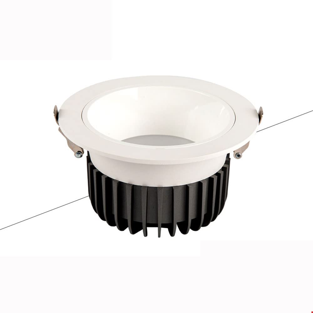 BHGFYXBS Led Ceiling Downlight Recessed Lighting Fixture Round White Flush Mount Spot Lamp, 3000K Warm White Directional Downlights Indoor Spotlights For Living Room Bedroom Hallw,12W