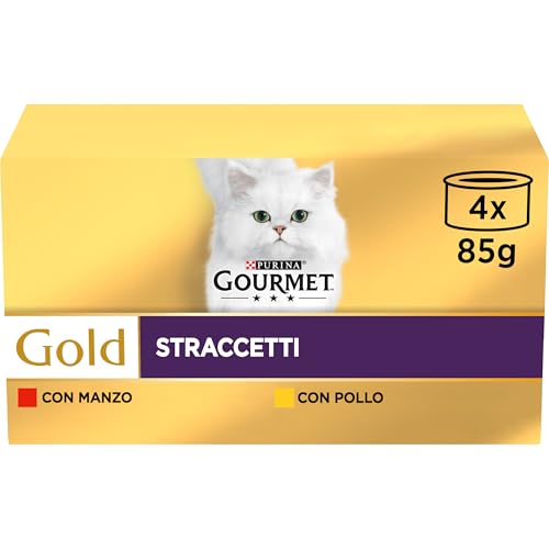 GOURMET Gold Cibo Umido per Gatti Adulti Straccetti con Manzo e Pollo 48 Buste da 85g - Immagine 1
