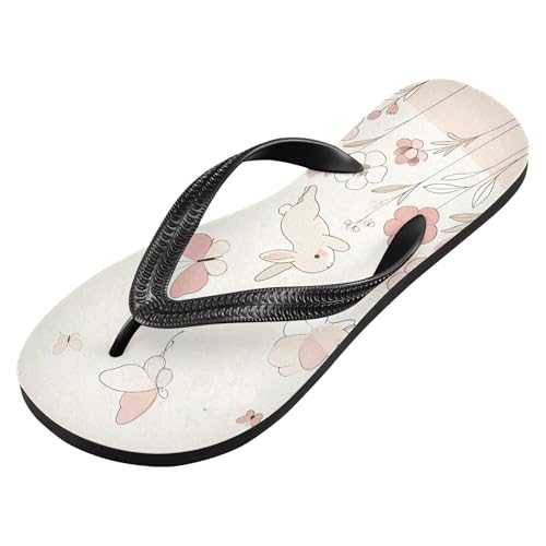 Burbuja Jumping Bunnies Flip Flops for Women Men, Soft Thong Sandals Rubber Slippers for Pool Beach Essentials2