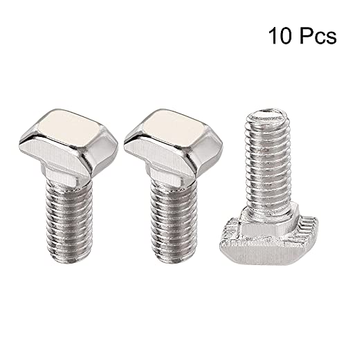 Image of uxcell M5x12mm T-Slot Drop-in Stud Sliding Bolt Screw Carbon Steel for 20 Series Aluminum Profile 10pcs