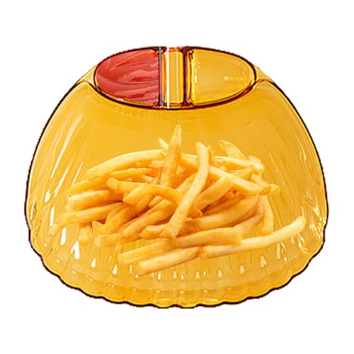 Per Ravioli Con Piattino Per Salse | Contenitore Divisorio Riutilizzabile Con 3 Scomparti | Per Servire Patatine E Snack,Per Pasta Frutta Verdura Party Antipasto Insalata Patatine Fritte