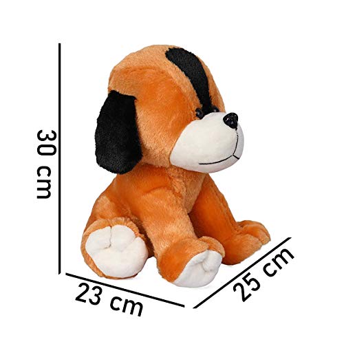 Image of HUG 'n' FEEL SOFT TOYS Soft Toys Long Soft Lovable hugable Cute Giant Life Size Teddy Bear Plush & Stuffed Toys (30 cm Dog Soft Toys, Brown)