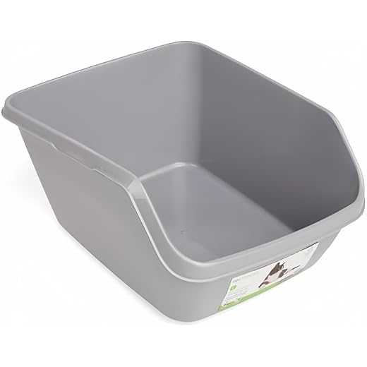 So Phresh Scatter Shield High-Back Litter Box in Gray, 18.5" L X 15" W X 8.5" H