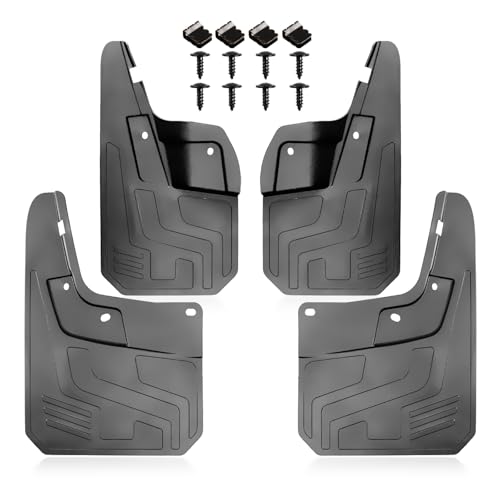 Image of XUKEY Mud Flaps for Chevrolet Colorado 2023-2026 Without Fender Flare, All Weather Splash Guards No Drilling, Front and Rear 4-Piece Set