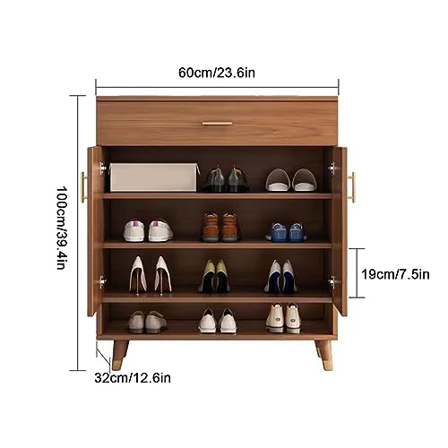 Meuble à chaussures en bois de 60 cm pour rangement d'entrée - 2