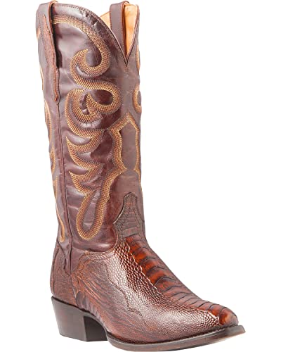 El Dorado Men's Handmade Ostrich Leg Western Boot Round Toe - Ed2203