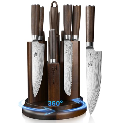 SYOKAMI 14-Piece Kitchen Knife Set with Magnetic Block, New for 2026