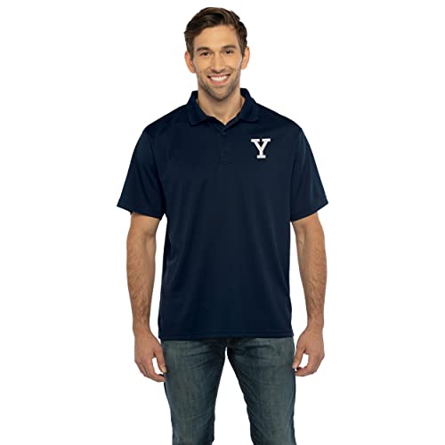 Vantage Apparel Men's Collegiate Polyester Mesh Team Icon Polo, Yale Bulldogs, 3X-Large