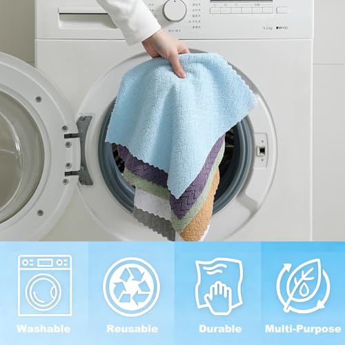 Image of 80 Pack Microfiber Cleaning Cloth Roll Reusable Paper Towels 12 inchx12 inch Tear Away Cloth,Absorbent Dish Rags for House Kitchen,Wash Cloths,Lint Free Rags for Window Cars Cleaning Supplies