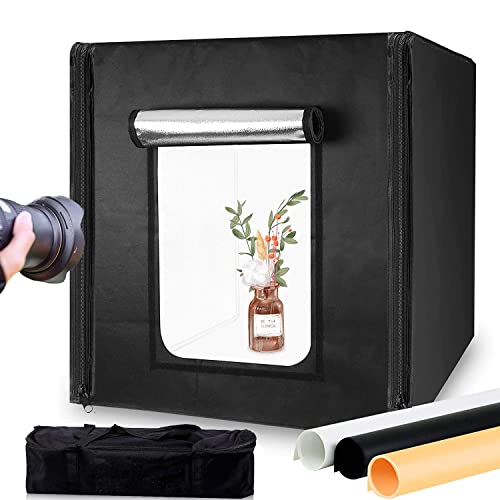 Professional Brightness Dimmable Photo Shooting Tents Box 192pcs 5500K LED Lightbox Softbox Kits 24x24x24INCH for Photography Studio Lighting with 3 Colors PVC Backdrops and Mini Tripod Professional Brightness Dimmable Photo Shooting Tents Box 192pcs 5500K LED Lightbox Softbox Kits 24x24x24INCH for Photography Studio Lighting with 3 Colors PVC Backdrops and Mini Tripod