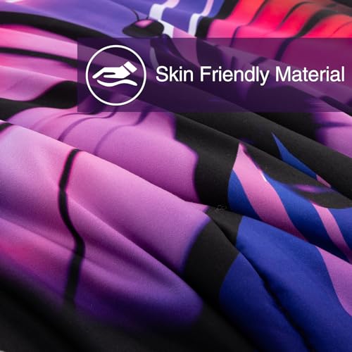 Image of A Nice Night Purple Galaxy Butterfly 6pc Bedding Girls Comforter Sets,Queen | 3D Butterflies Printed ,Bed In A Bag With Sheet Sets,Ultra Soft,Machine Washable,For Boys Girls Teen,All Seasons