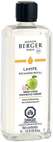 Green Apple - Lampe Berger Fragrance Refill for Home Fragrance Oil Diffuser - 33.8 Fluid Ounces - 1 Liter