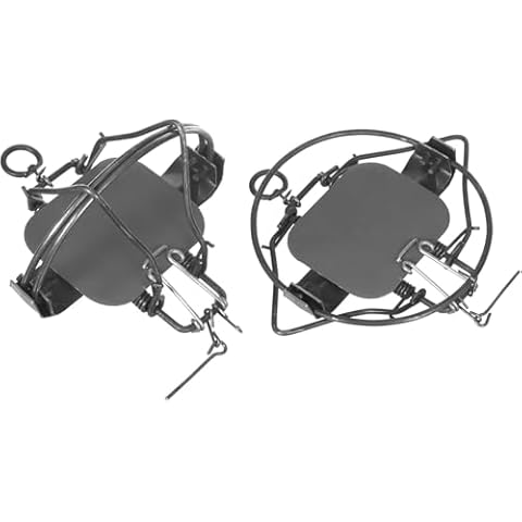𝐀𝐧𝐢𝐦𝐚𝐥 𝐭𝐫𝐚𝐩 2 Packer Reusable Spring Traps Outdoor Traps are Responsive and efficientEasy to placeSuitable for a Variety of terrains Such as lawnsWoodsGardens (6in-2packer) Cover