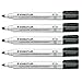 Produktbild STAEDTLER Whiteboard Marker Lumocolor, trocken und rückstandsfrei abwischbar, Linienbreite 2 mm, schnelltrocknend, nachfüllbar, lange Lebensdauer, 5 schwarze Marker, 351-9X
