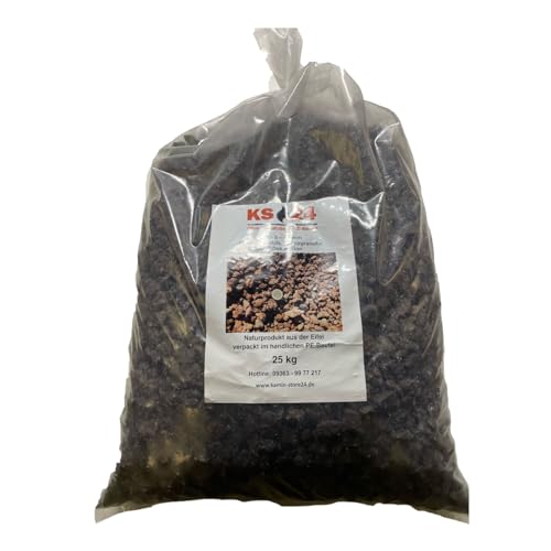 Lava Mulch 8-16mm 25kg Schneckenschutz Pflanzengranulat Dachbegrünung Lavastein Gartenbeet