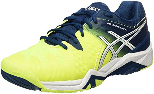 Asics E500Y 0701_Safety Yellow/White/Poseidon Asics E500Y 0701_Safety Yellow/White/Poseidon