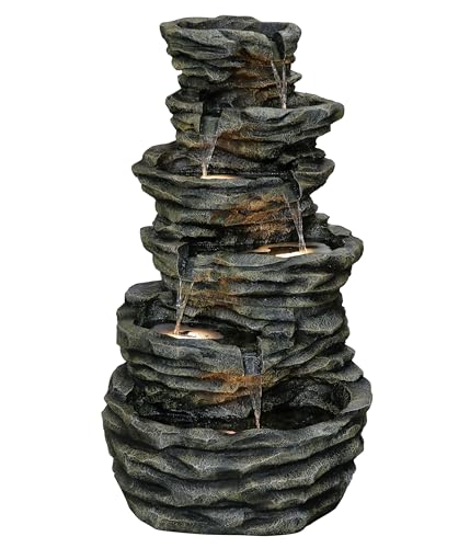Dehner Gartenbrunnen Roccia, Outdoor-Brunnen, mit...