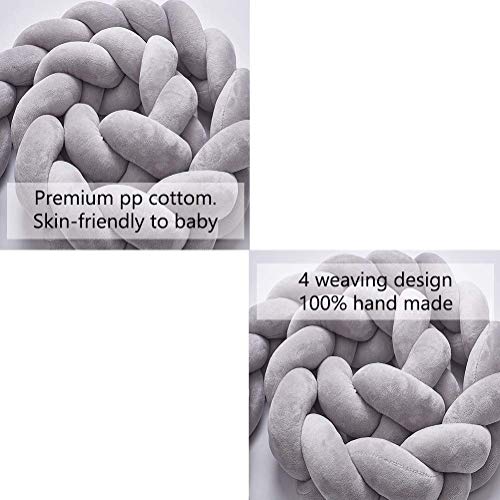 Yunteng Shop Bed Bumpers 4 Weave Baby Cot Bumper Edge Protector Hoofd Geweven Bed Edge Hoofd Bescherming voor Baby's Bed… - Afbeelding 5