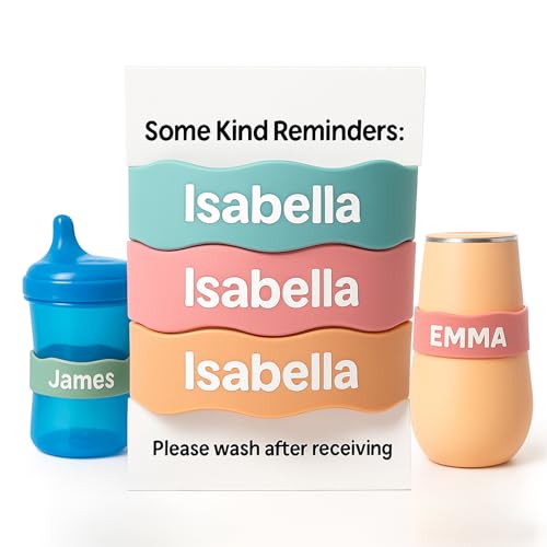 3 Pack Personalized Silicone Bottle Name Bands – Custom Stretchab...